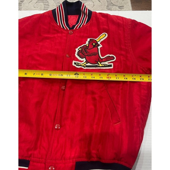 VINTAGE Starter MLB St. Louis Cardinals 80/90s Bomber Old Logo Jacket Coat Small - Picture 7 of 11
